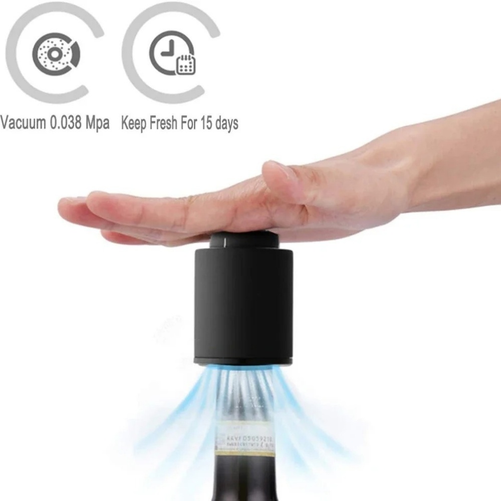 Wine Stopper Vacuum - Reusable Push Type Vacuum Memory Wine