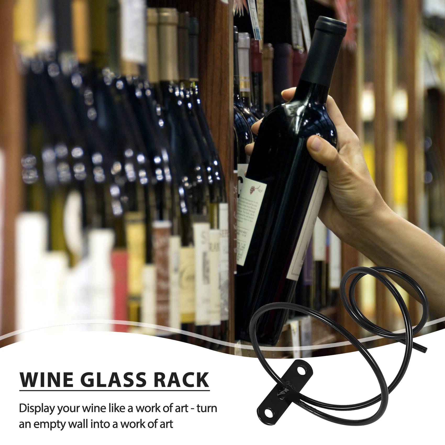 Wine Rack Wall Mount - ABGH-Pack Of 6 Wall Mounted Wine