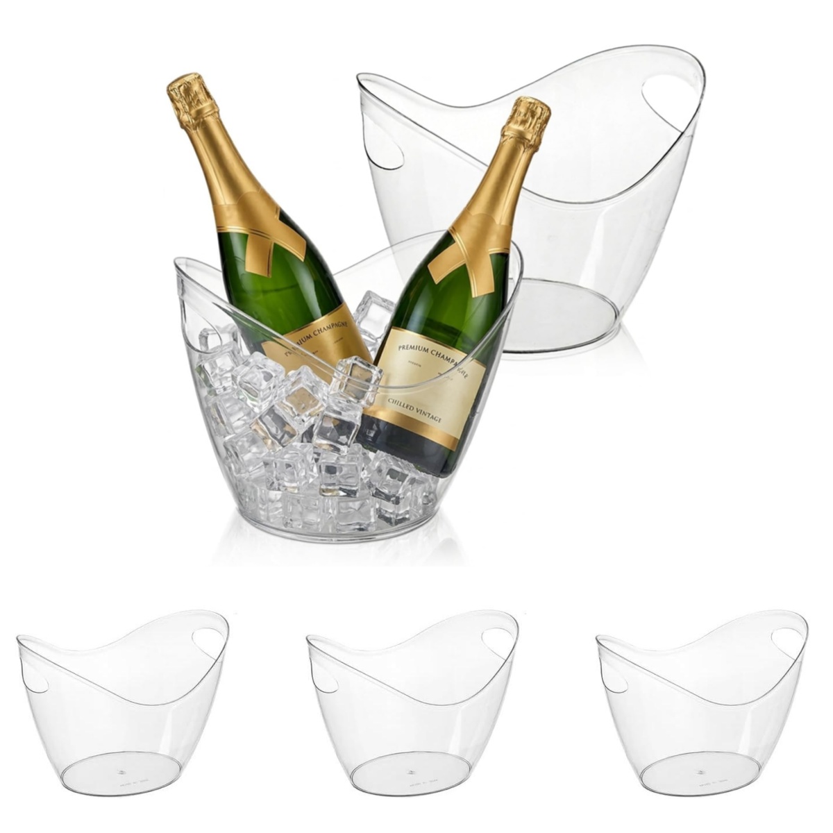 Wine Beer Champagne - 5 PET Unbreakable Ice Bucket Wine