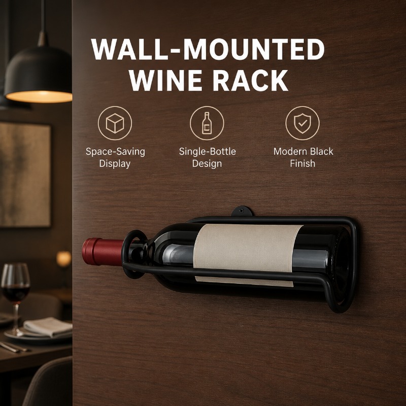 Wall‑Mounted Metal Wine Rack M - đánh giá và giá Wine Beer Restaurant