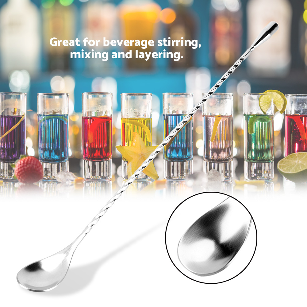 Stainless Steel Bar Spoon Long - đánh giá và giá Bar Spoon Twisted