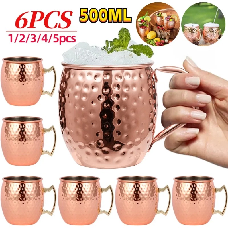 1-6PCS Cocktail Wine Cup Mosco - đánh giá và giá Wine Beer Champagne