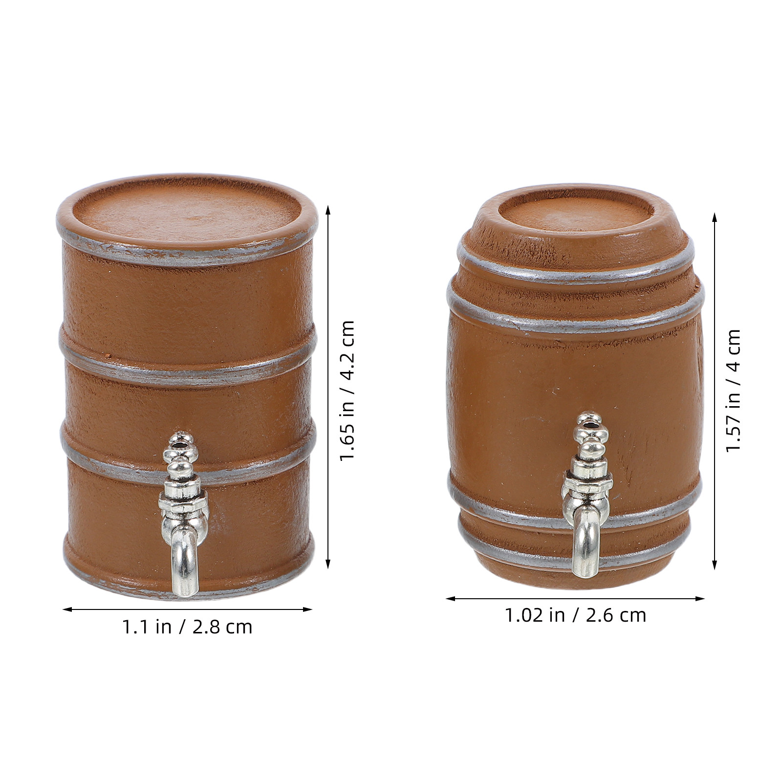 2Pcs Mini Wooden Wine Barrels  - đánh giá và giá Wine Y Beer