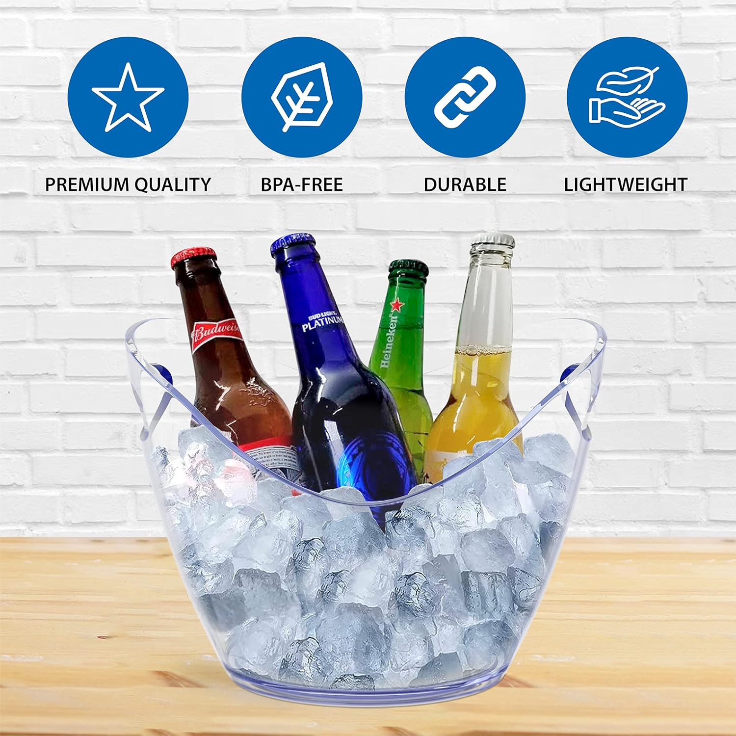 5 PET Unbreakable Ice Bucket W - đánh giá và giá Wine Beer Champagne