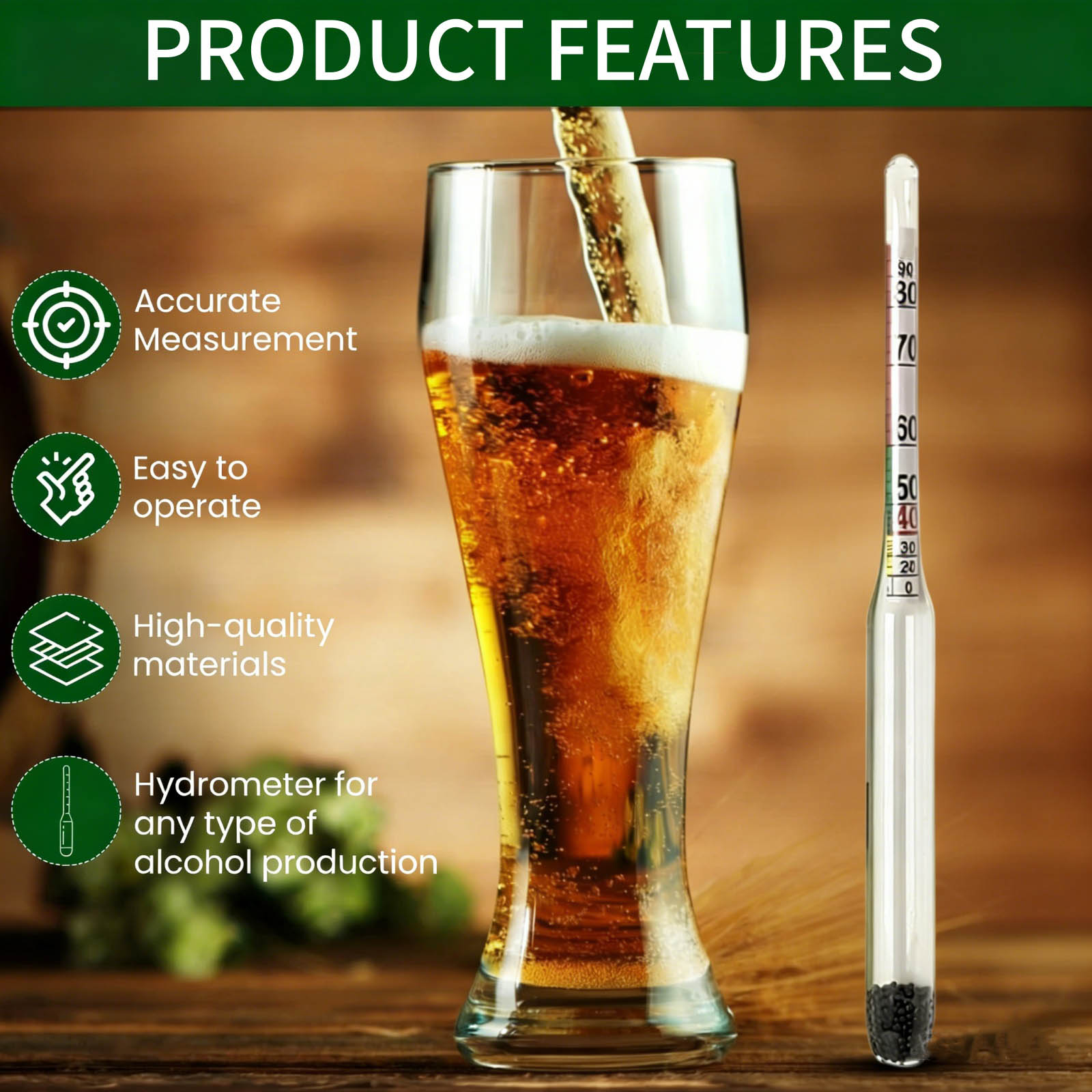 0-96% Glass Alcohol Hydrometer - đánh giá và giá Wine Beer And Mead