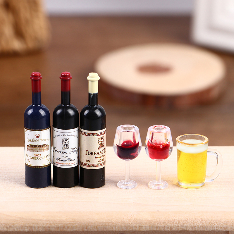 5Pcs Dollhouse Miniature Wine  - đánh giá và giá Wine Y Beer