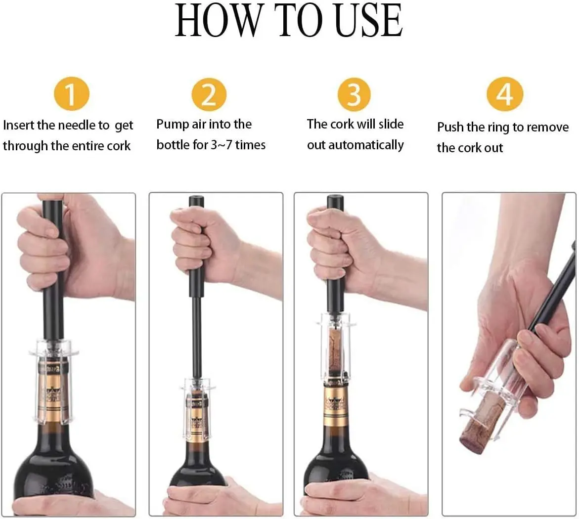 Air Pump Wine Bottle Opener Ai - đánh giá và giá Wine Stopper Vacuum